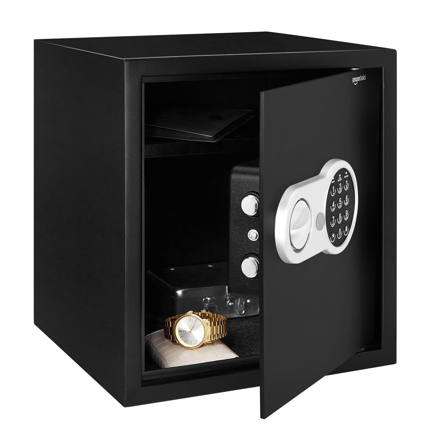 - Digital Safe With Electronic Keypad Locker For Home, Gross Capacity - 39L (Net - 33L), Black