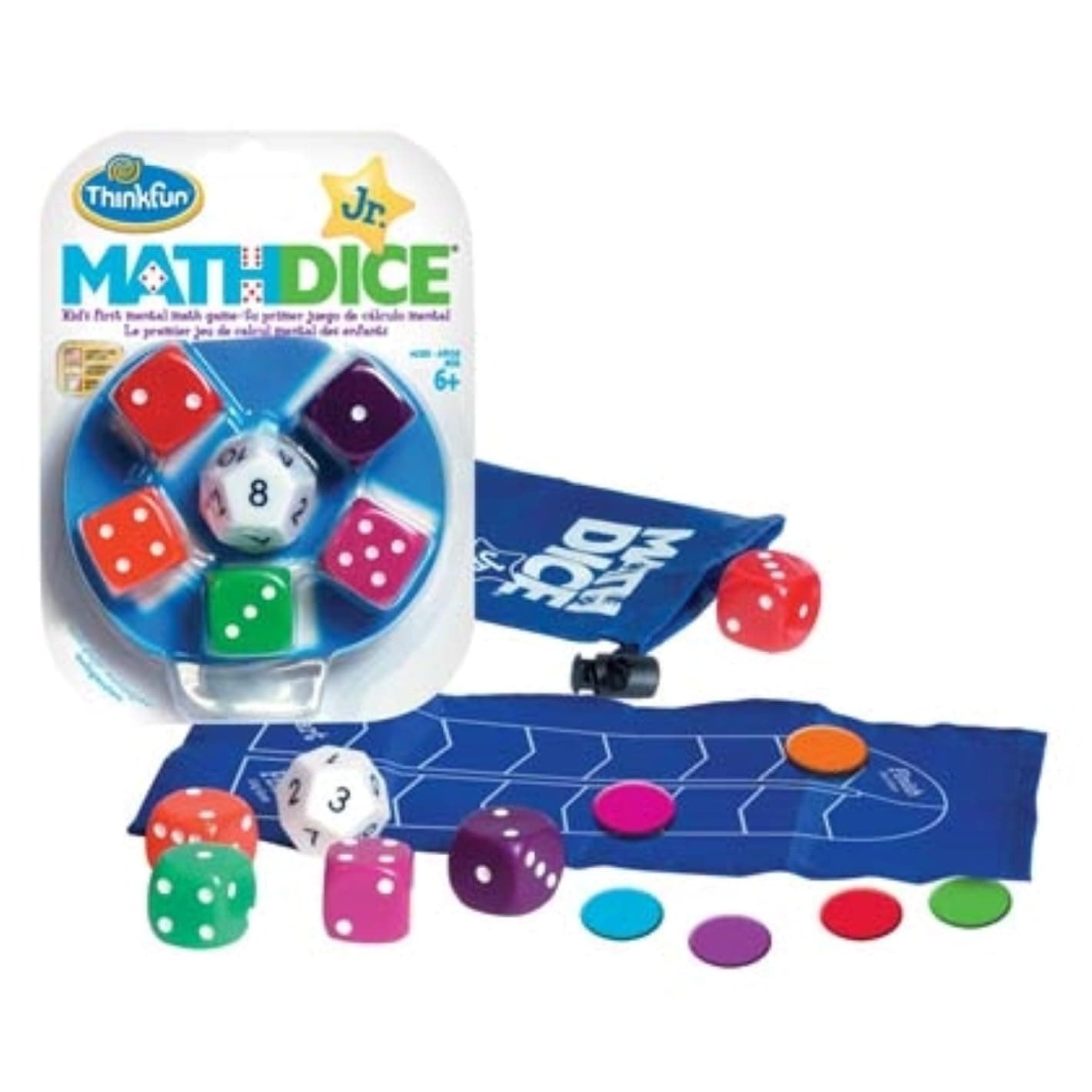 Think Fun Math Dice Junior Game for Boys and Girls Age 6 and Up - Teachers Favorite and Toy of the Year Nominee