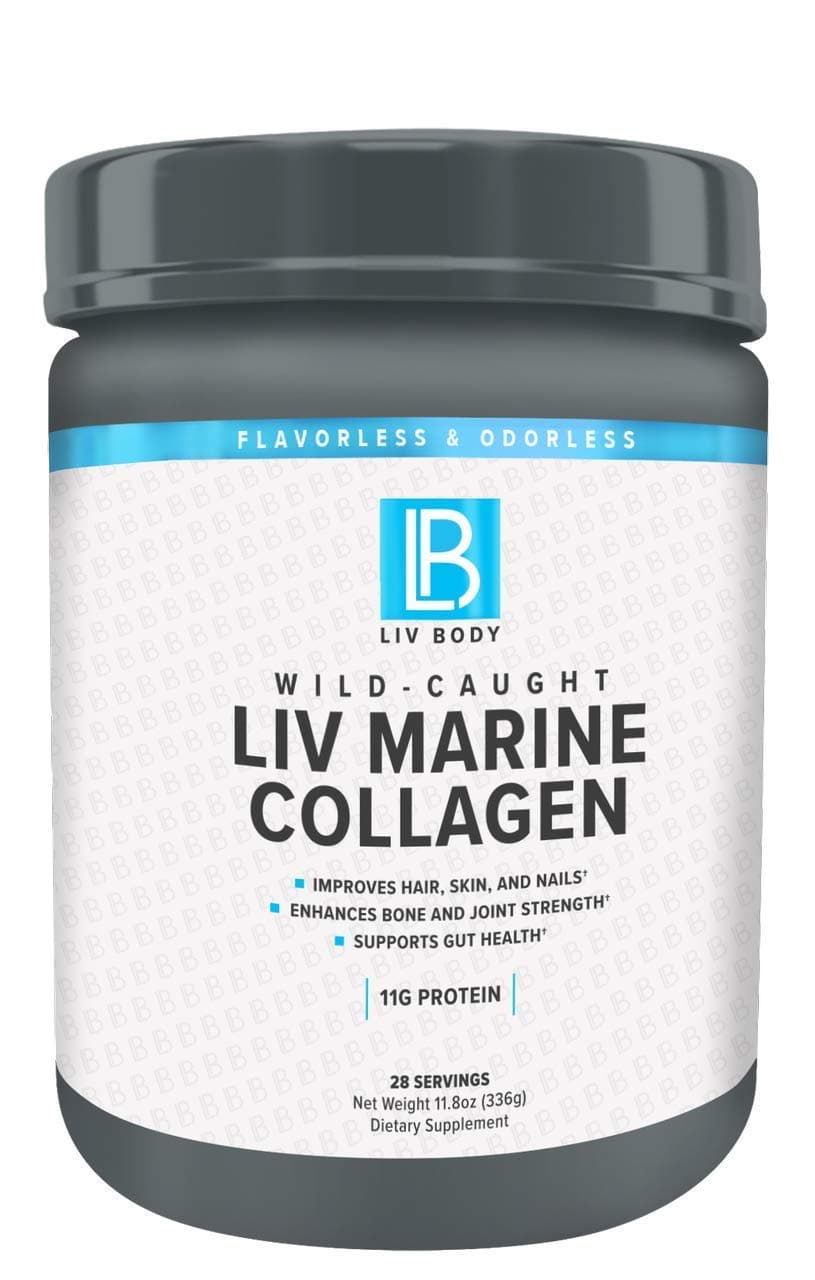 LIV Body | LIV Marine Collagen | 11g of Protein | Improves Hair, Skin, Nails & Enhances Bone and Joint Strength