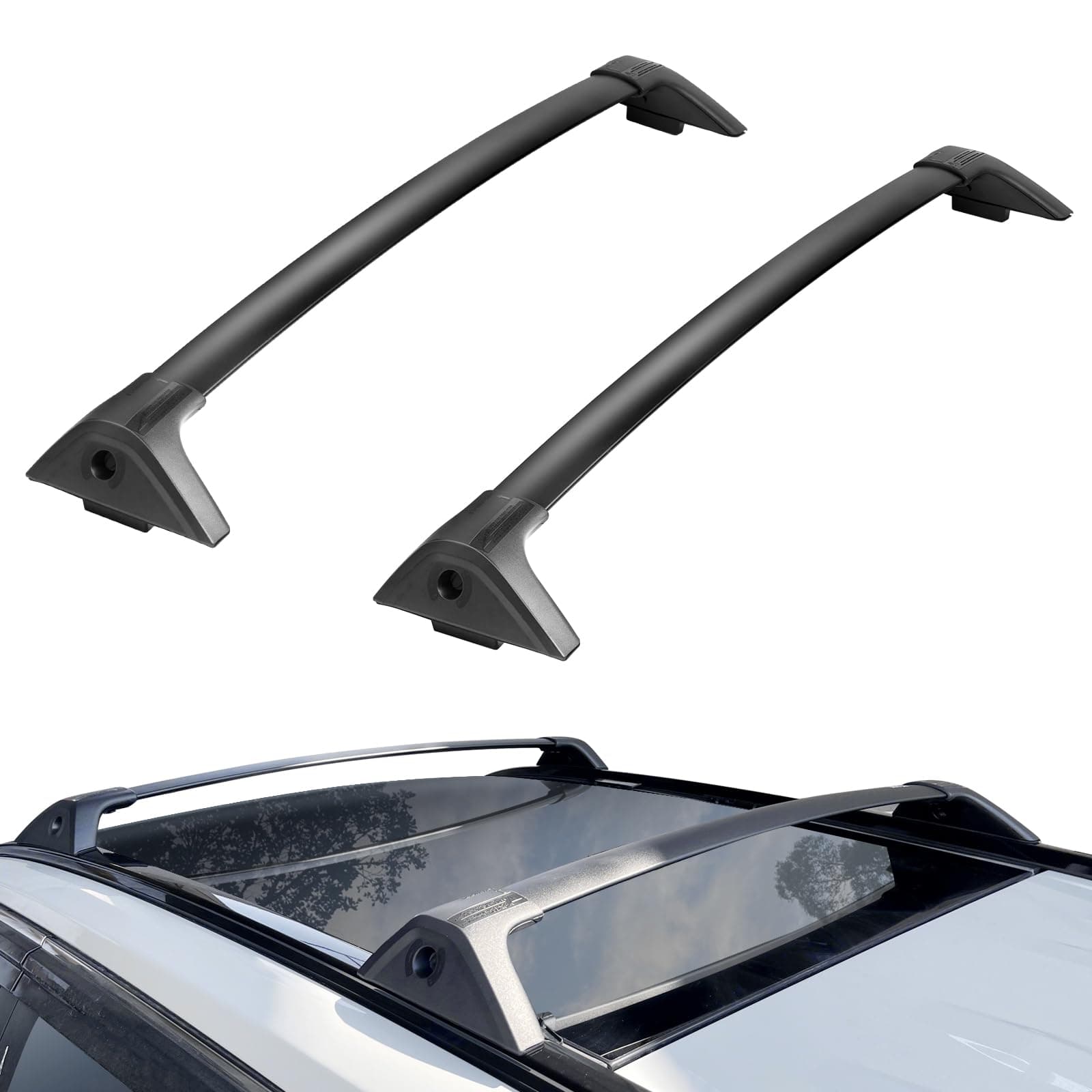 VEVOR Roof Rack Cross Bars, Compatible with Toyota RAV4 2020-2023, 160lbs Load Capacity, Aluminum Anti-Rust Crossbars with Locks, Rooftop Cargo Bag Luggage Carrier (Not Fit for Adventure/TRD Off-Road)