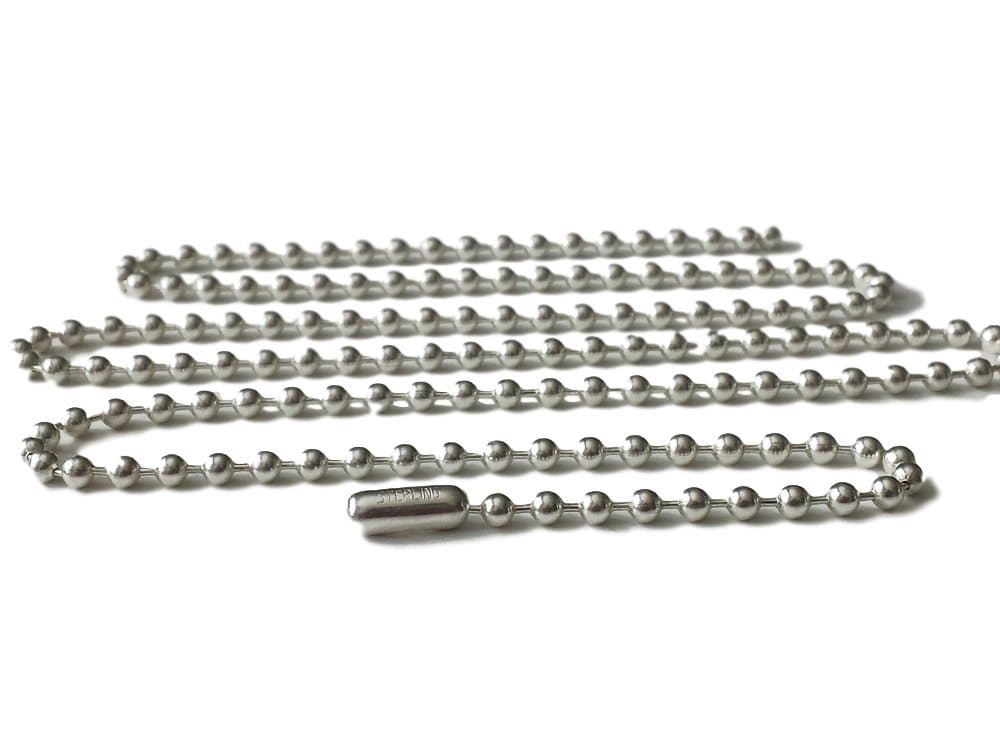 Sterling Silver Hypoallergenic Ball Chain Necklace - 2.4mm, 30"