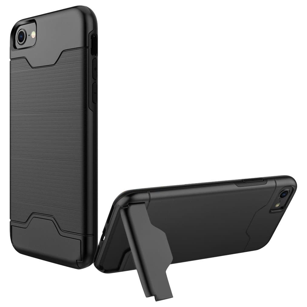iPhone 7 Case, iPhone 8 Case, Zimoch Heavy Duty and Anti-Scrtatch Full Protective Cover with Kickstand Dual Layer Wallet Design with Card Slots for Apple iPhone 7 (2016) / iPhone 8 (2017)