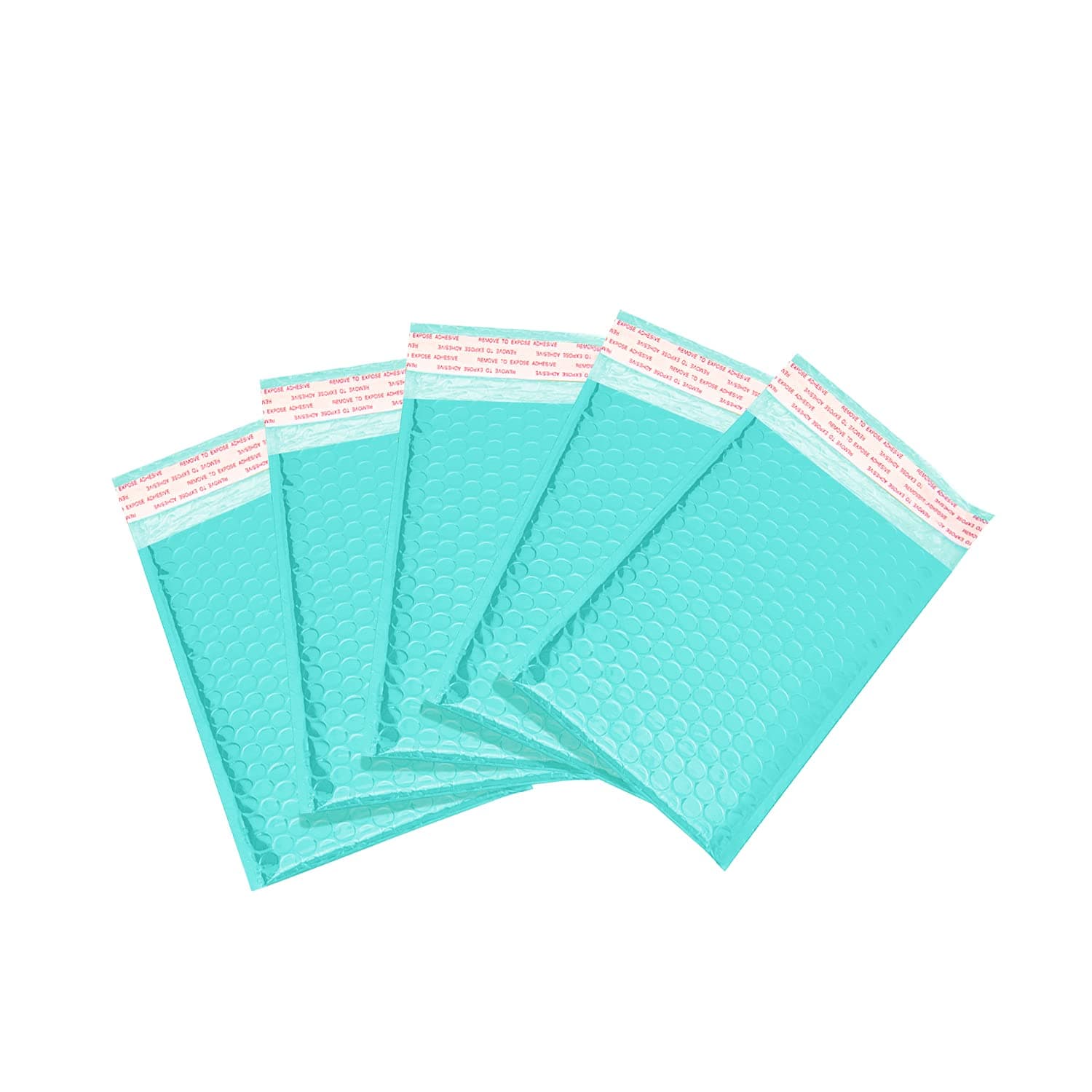 Teal Bubble Mailers #000 4x8 inch 50 Pack Poly Padded Envelopes Self Seal Adhesive Packaging Bags Cute Colored Bubble Envelopes Mailing Bags Waterproof Shipping Bags for Small Business - PACKAPRO