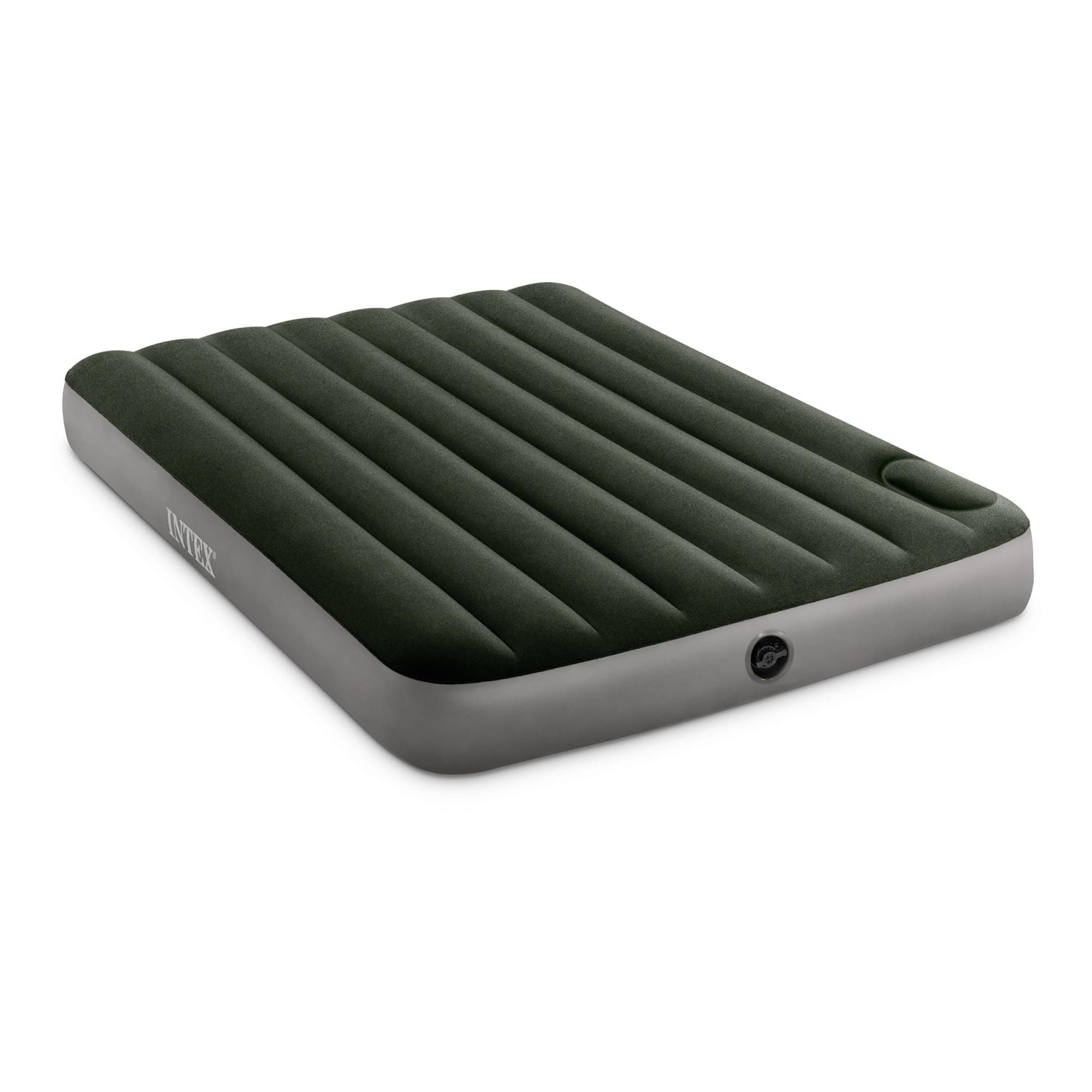 64762E Dura-Beam Standard Downy Air Mattress: Fiber-Tech – Full Size – Built-in Foot Pump – 10in Bed Height – 300lb Weight Capacity