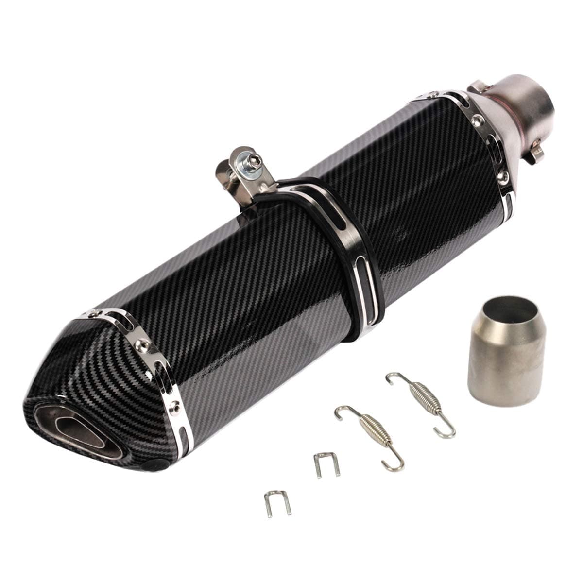 KAJIMOTOR 470mm Universal Motorcycle Dirt Bike ATV Exhaust Muffler Pipe DB Killer 38-51mm