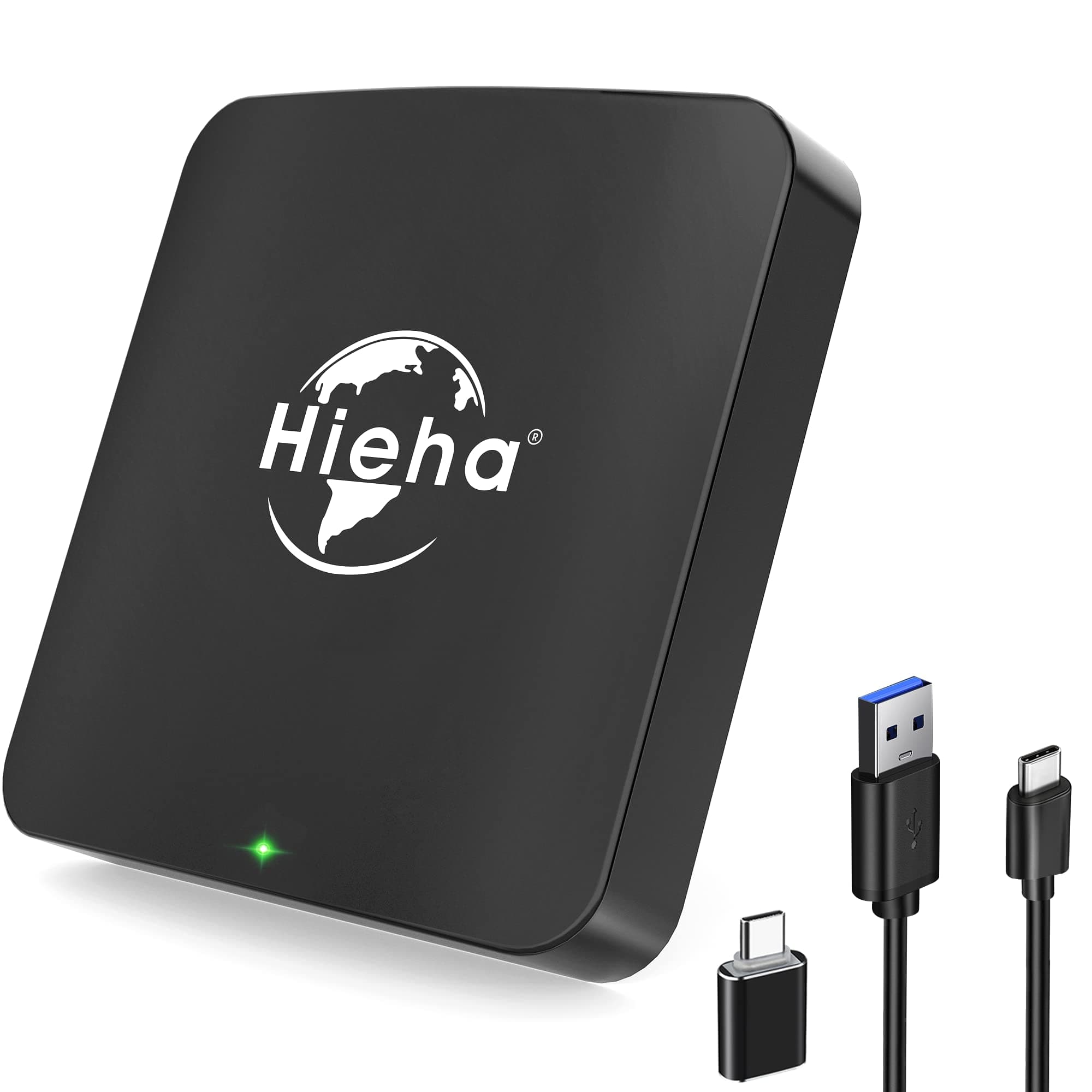 Wireless CarPlay Adapter 2023 Newest Version, Hieha Wireless Apple CarPlay Dongle & 5.8GHz WiFi & 5G WiFi Online Update Plug & Play for OEM Factory Wired CarPlay Cars (Model Year: 2016 to 2023)