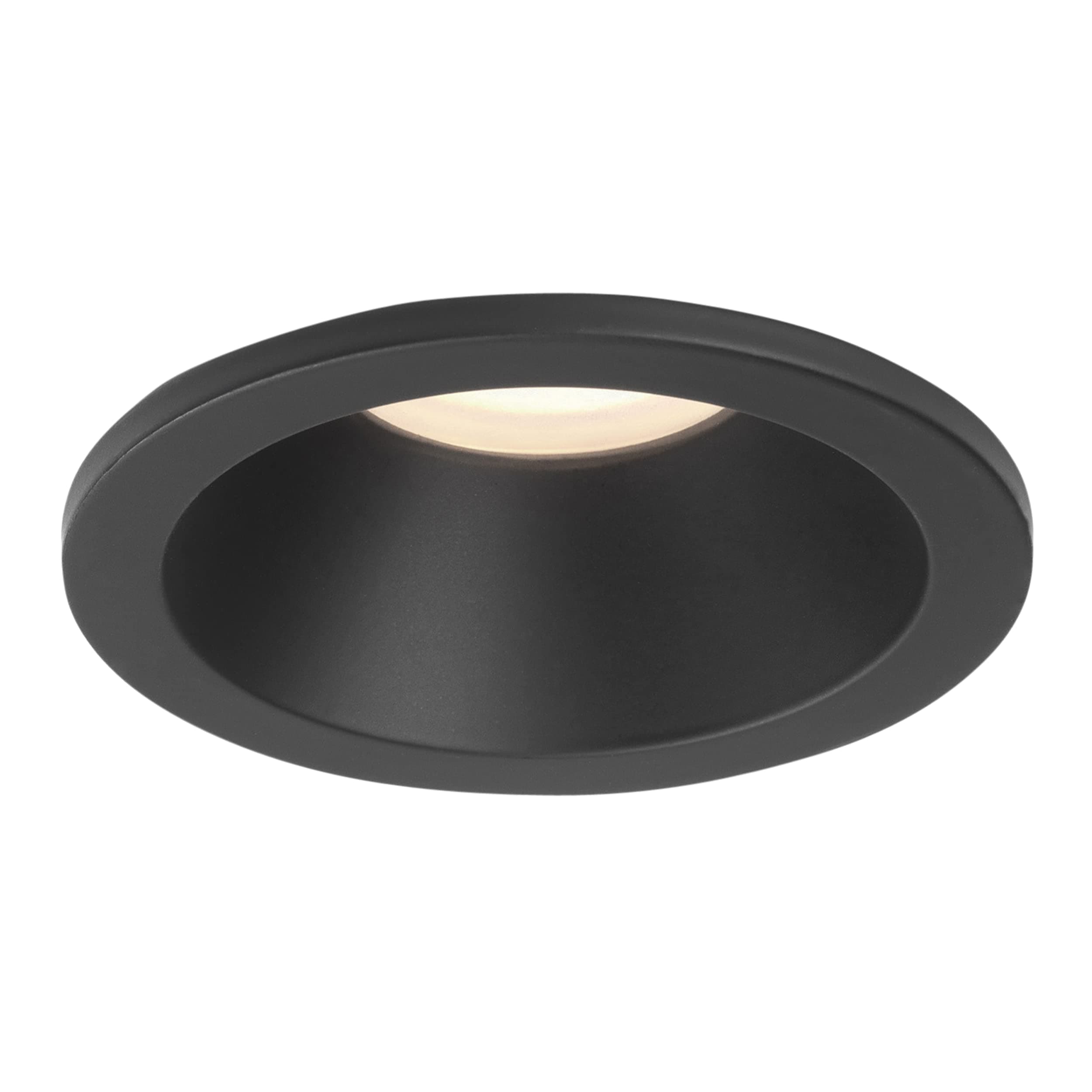 Astro Minima Round Fixed IP65 Bathroom Downlight - IP65 Rated - (Matt Black), GU10 Lamp, Designed in Britain - 1249017 - 3 Years Guarantee