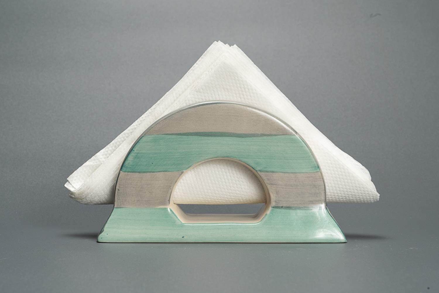 Craftsfair Ceramic Napkin Holder Tissue Paper Holder (Blue Grey)