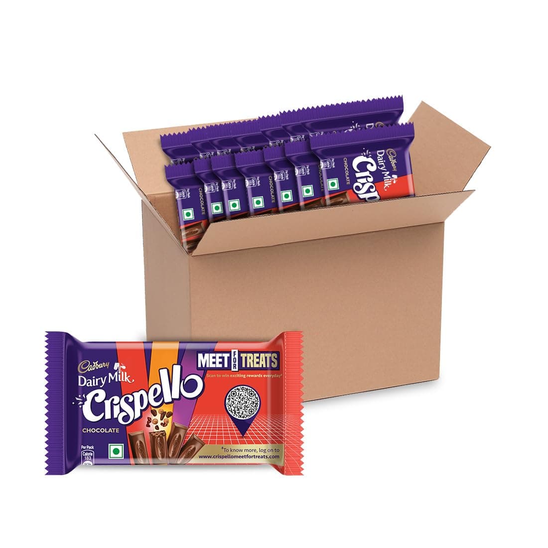 Cadbury Dairy Milk Crispello Chocolate Bar, 35 g (Pack of 15)