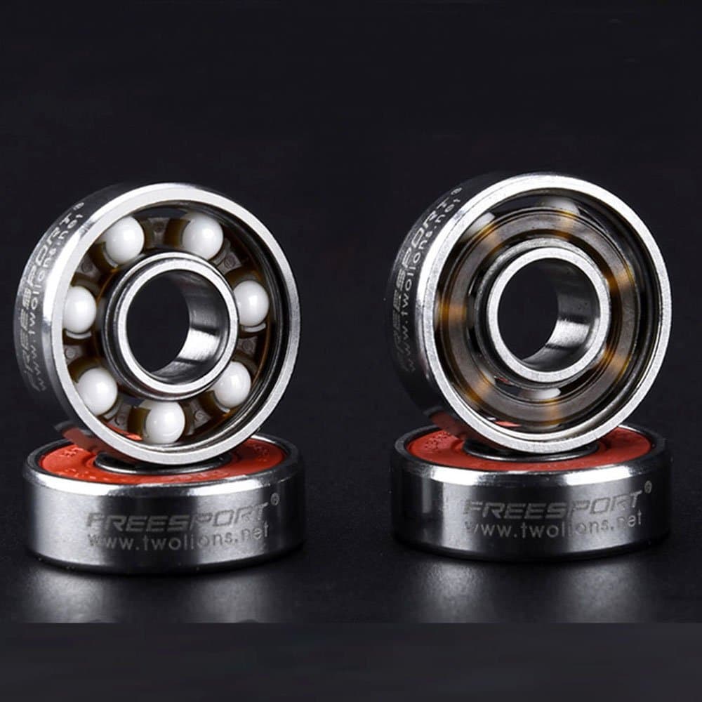 8Pcs Ceramic Skate Bearings, 608 RS ABEC 9 Ball Bearings for Skate, Skateboard Bearings Longboard Bearings Roller Skate Bearings 8mm x 22mm x 7mm - Siliver Circle