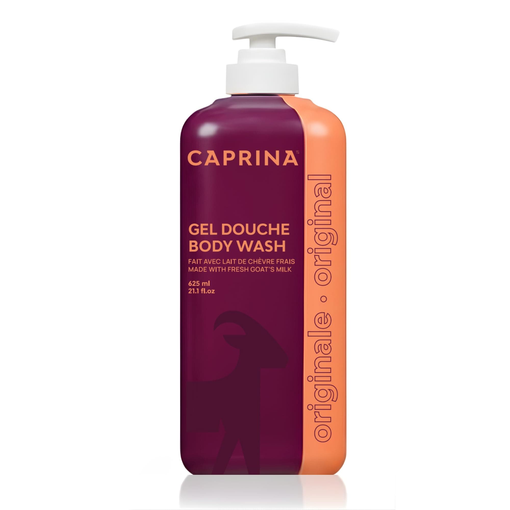 Caprina by Canus Amazing Body Wash With Fresh Canadian Goat Milk Gentle Soap Moisturizing Vitamin A, B2, B3 & More, Original, 16.9 Fl Oz