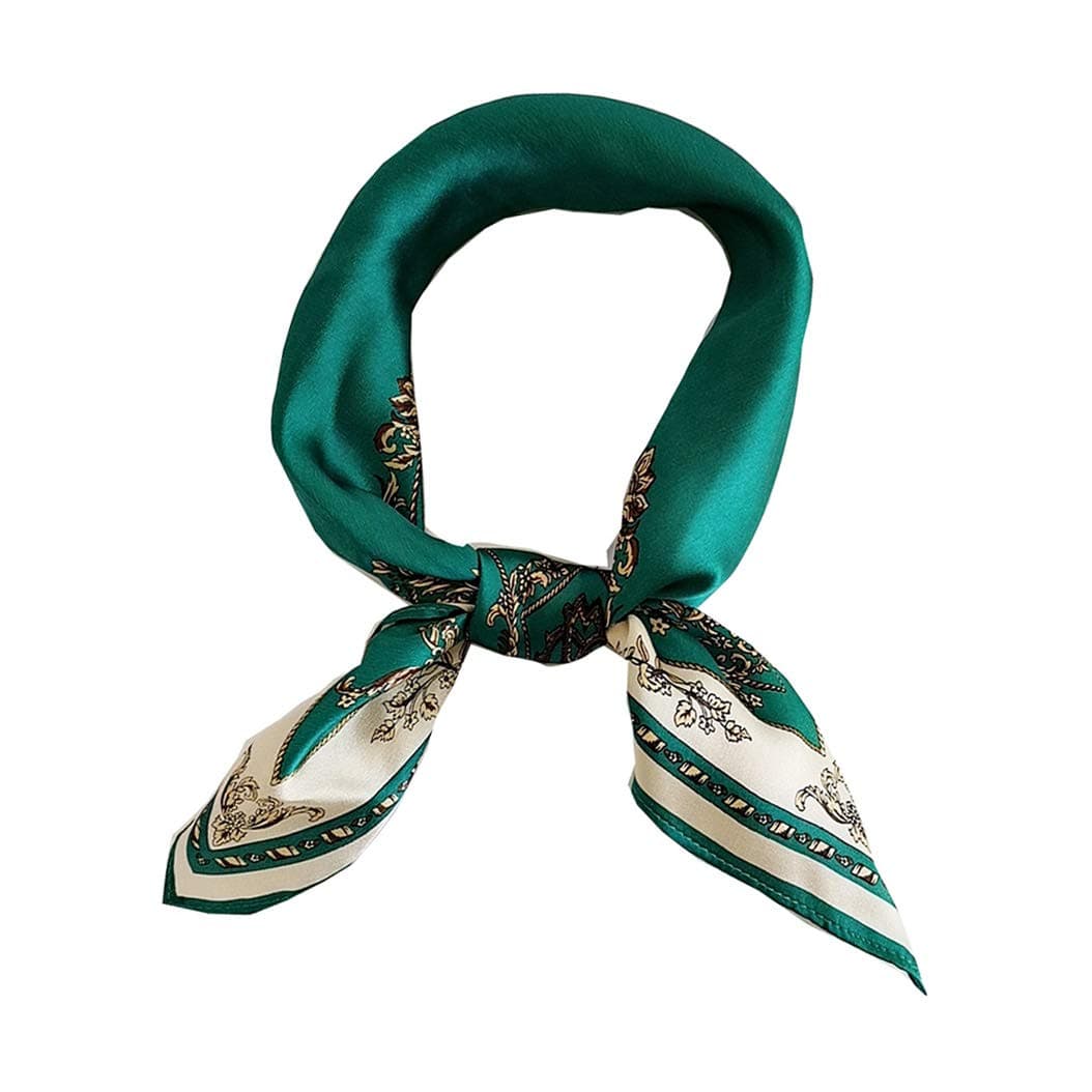 100% Mulberry Silk Scarfs for Women-Lightweight Square Satin Head Scarf-Small Silk Hair Scarf for Sleeping 21"x21"