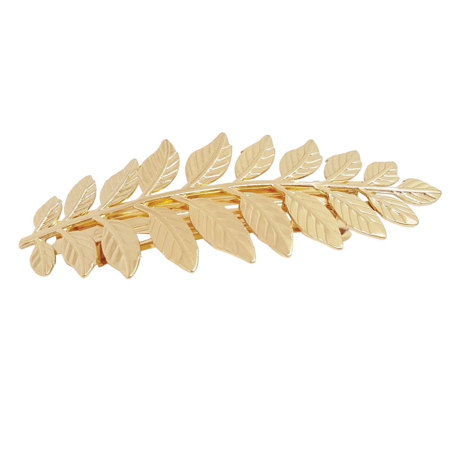 Gold Toga Party Greek Goddess Costume Gold Leaves Hair Barrettes (Halloween Gold Leaf Hair Clips)