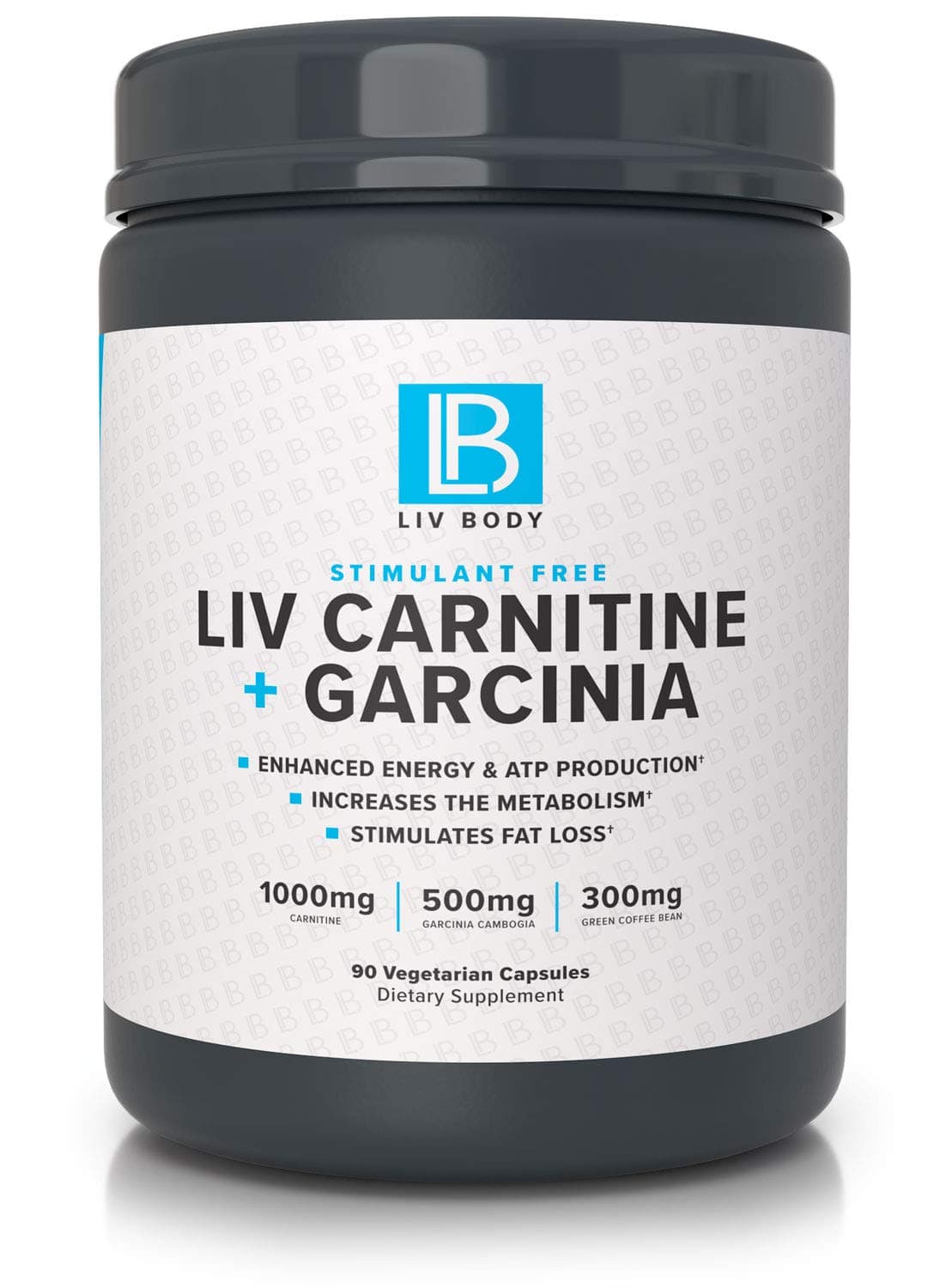 LIV Body | LIV Carnitine + Garcinia | Stimulant Free, 1000mg of Carnitine, 500mg of Garcinia Cambogia & 300mg of Green Coffee Bean