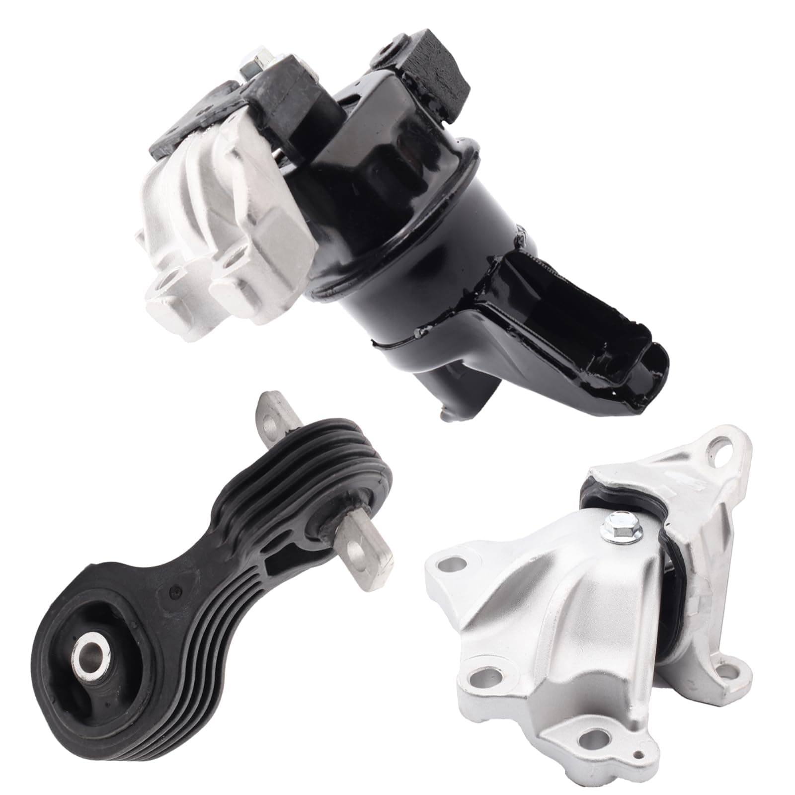 Set of 3 Engine Motor Mount & Trans Mount Compatible with 2012-2013 Honda Civic 1.8L Coupe/Sedan Replacement for A65048 A65021 A65087 50890TR0A81 50850TR6A81 50820TR0A81