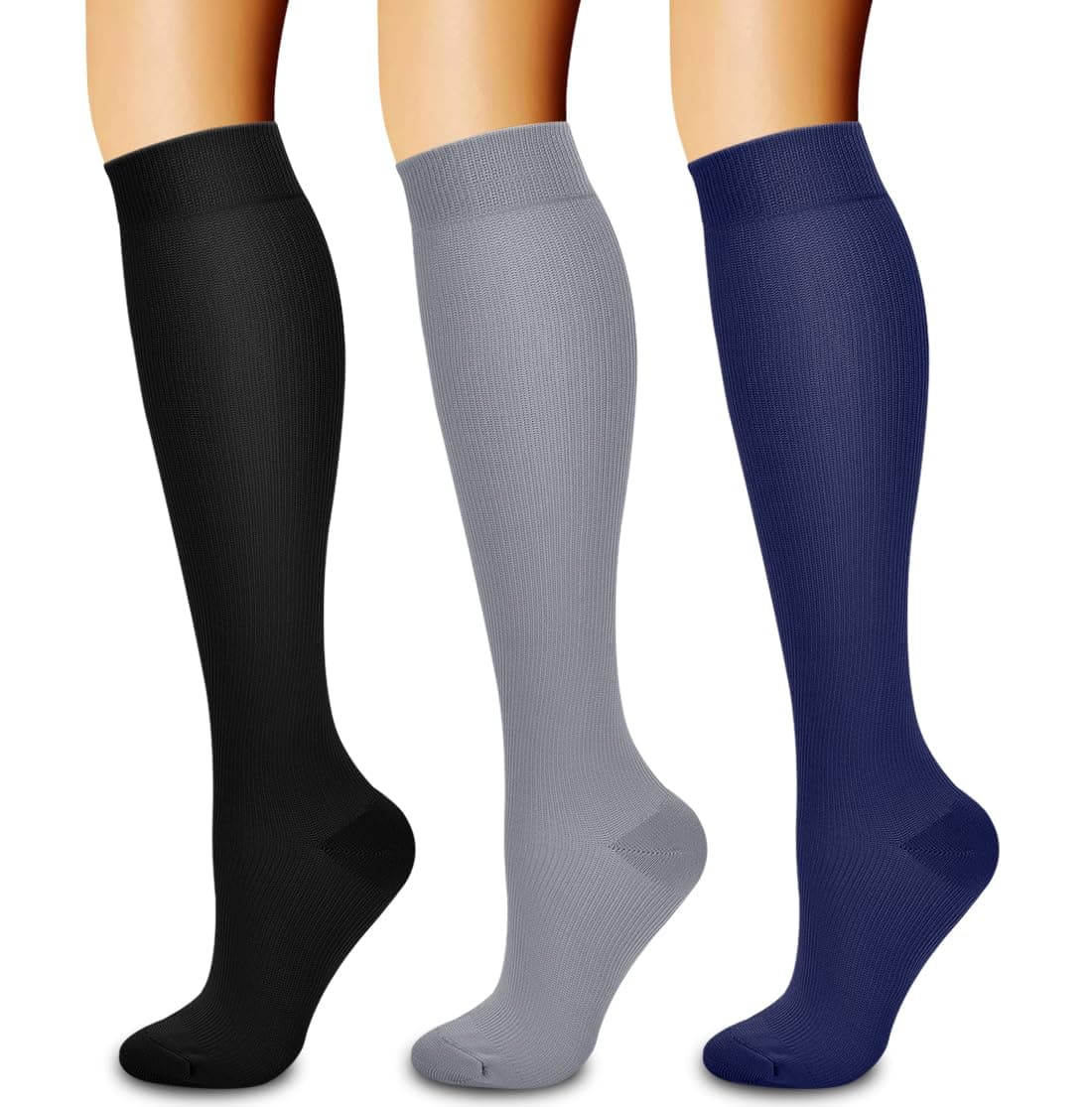Laite Hebe 3 Pack Compression Sock-Compression Sock For Women and Men Circulation -Best for Running,Athletic Sports