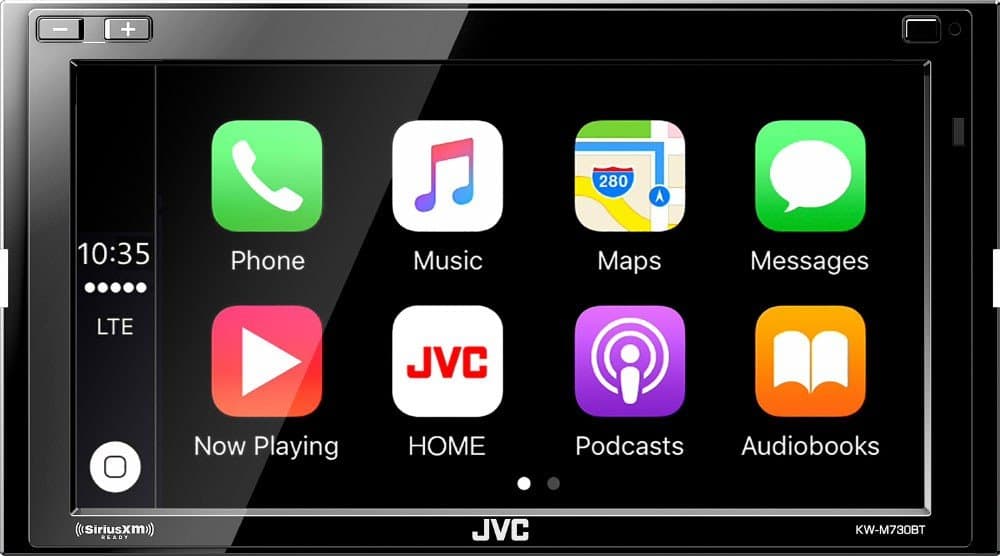 JVC KW-M730BT Double Din Receiver with Apple Car Play and Android Auto, 6.8 Inches