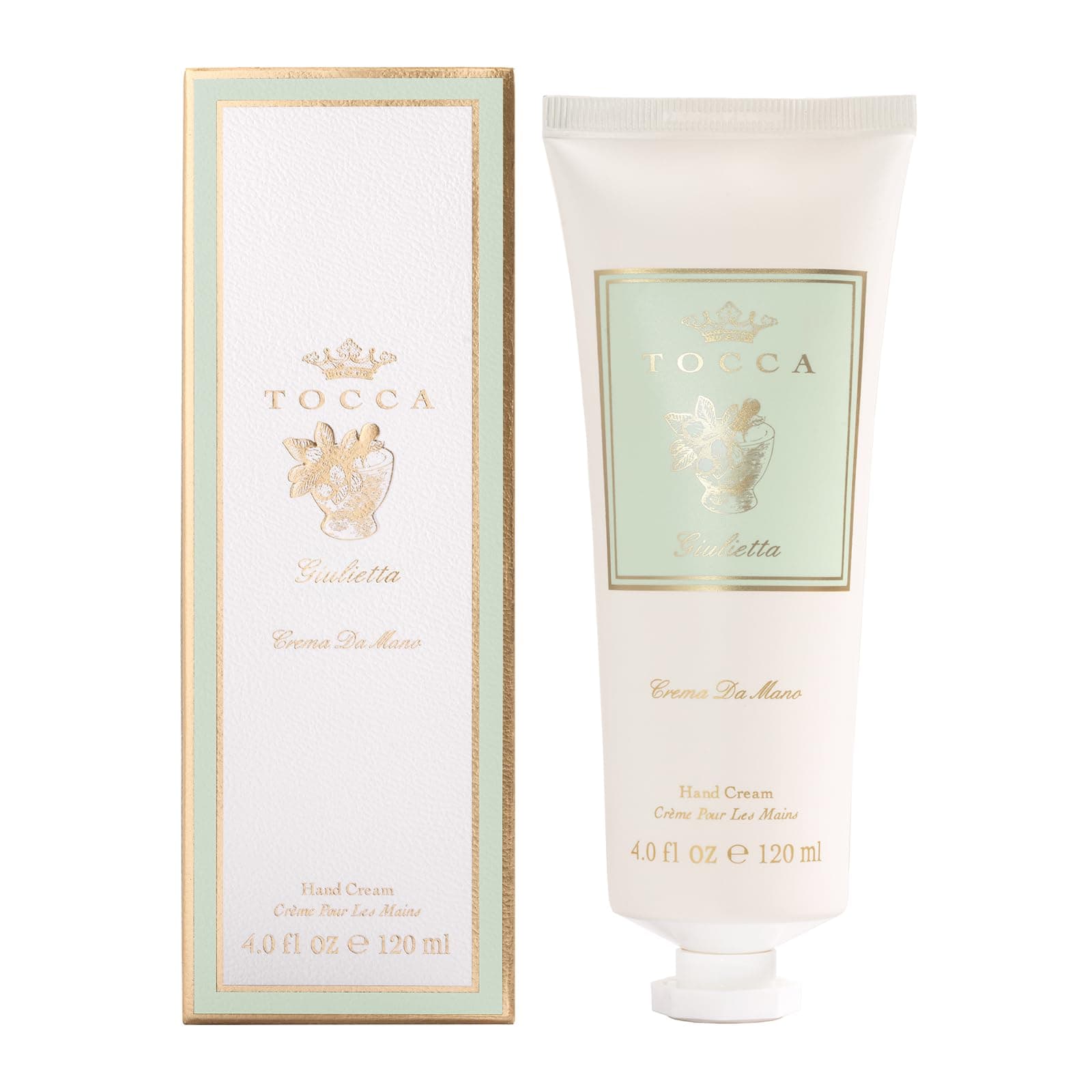 Crema de Mano Luxe, Giulietta Hand Cream, 4 oz - Pink Tulips, Green Apple, Vanilla Orchid - Moisturizing, Quick Absorbing