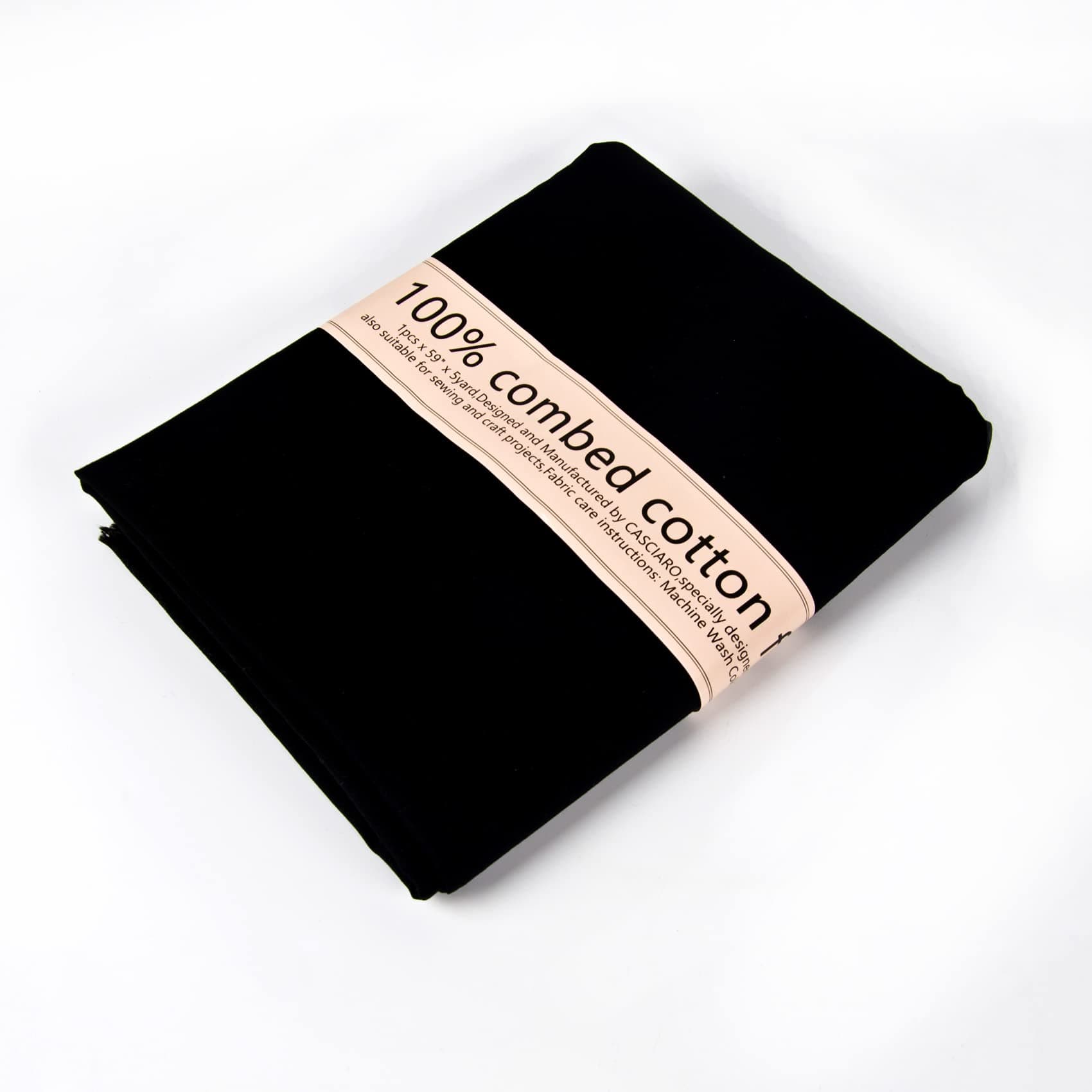 2 Yard Black Cotton Fabric,Natural Cotton Poplin Fabric by The Yard, 59 Inches Wide 100% Cotton Fabric,Soft Embroidery Muslin Quilting Material for Sewing Material Apparel Cloth