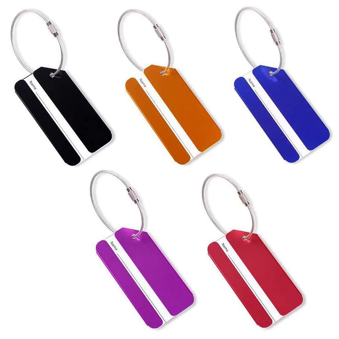 aufodaraAUFODARA Metal Travel Luggage Baggage Labels Suitcase ID Tags Labels, 5 Pieces