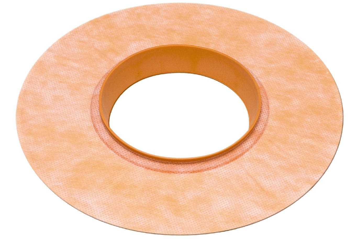 SchluterKerdi-Seal Mixing Valve Seal Seals with Over-Molded Rubber Gaskets for Sealing Pipe Protrusions and Protecting Backing Panels - 4-1/2-Inch Outlet Size, 1-Pack - KMSMV235/114