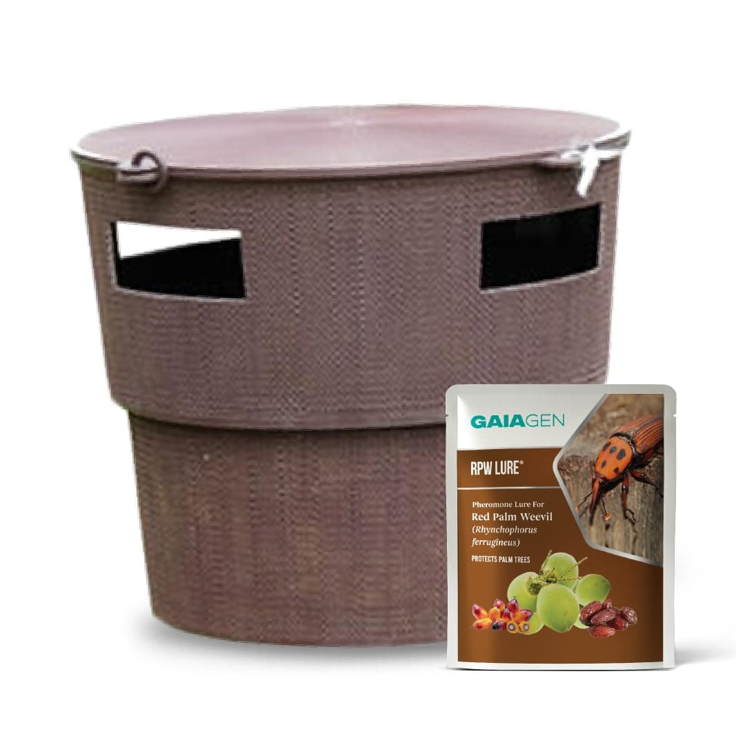 RPW Lure® Combo Pack - Pheromone Lure for Red Palm Weevil (Rhynchophorus ferrugineus) & Coco Trapp® | Includes - 5 RPW® Lures & 5 Traps