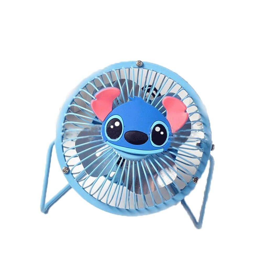 RANYOU Efreecity 360 Degree Quietness Metal Cooling Cooler Desk USB Mini Fan 4 Inch (Stitch)
