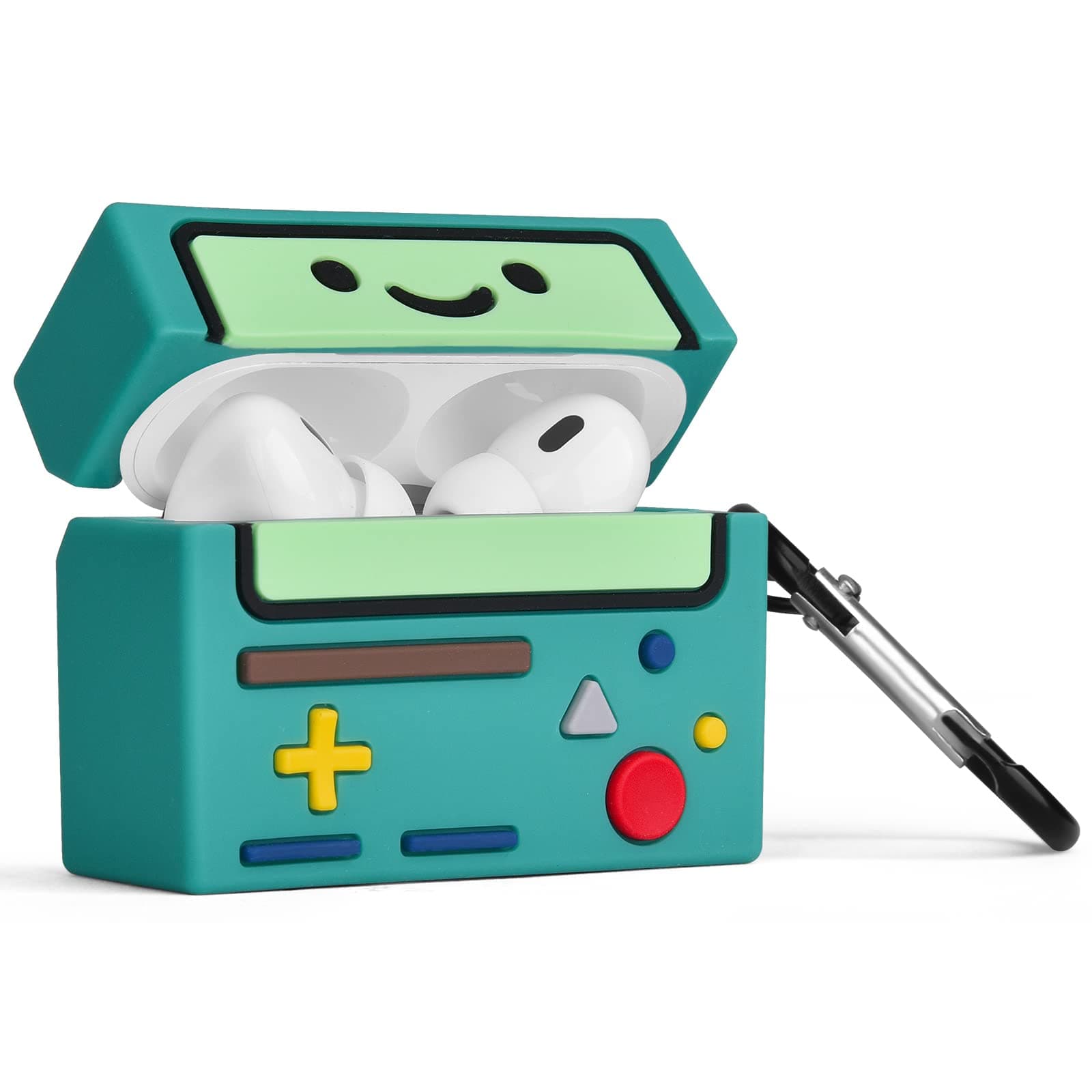 QINGQING Airpods Pro 2 Case Cartoon Cute Kawaii Silicone Cover for BMO Cool Unique AirPod Pro 2nd Generation Cases Funny for Kids Girls Teens Boys