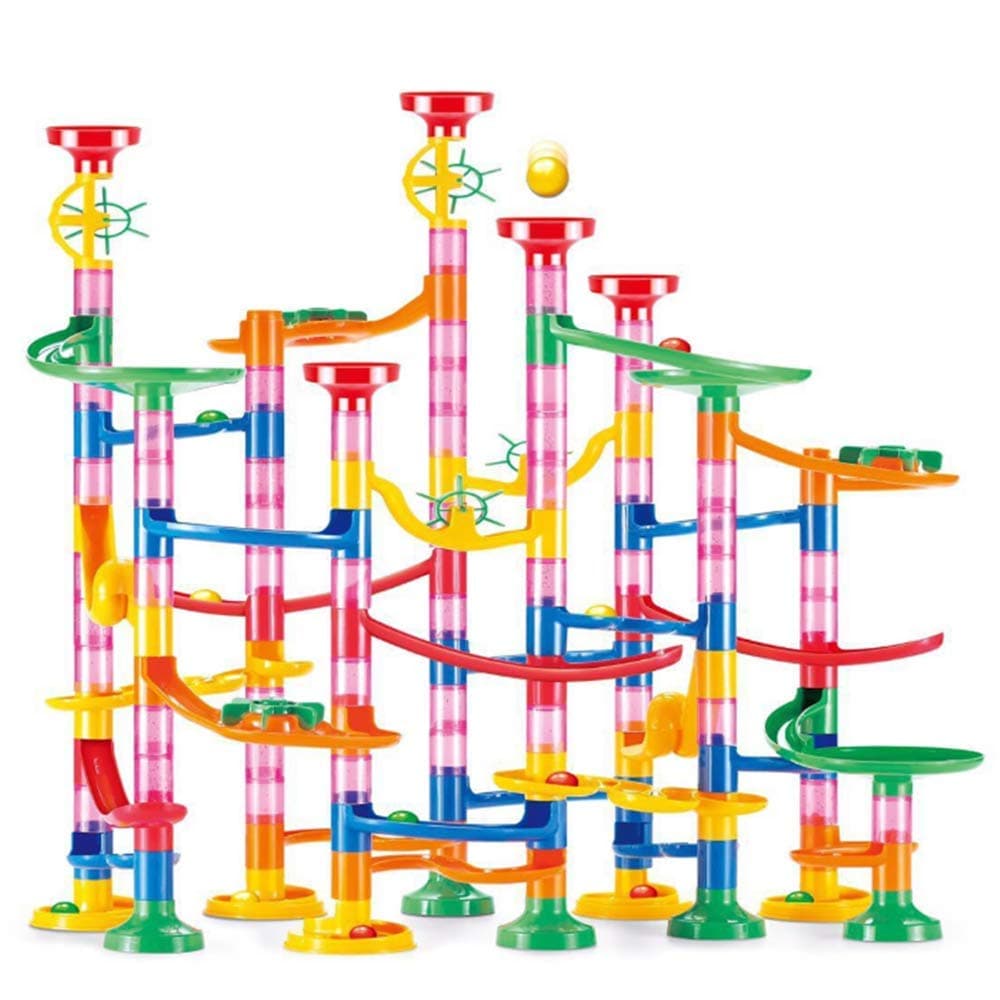Marble Run Race Coaster Set, 113 PCS Construction Toys Building Blocks Set, Race Coaster Maze for Kids, Educational Building Blocks Toy