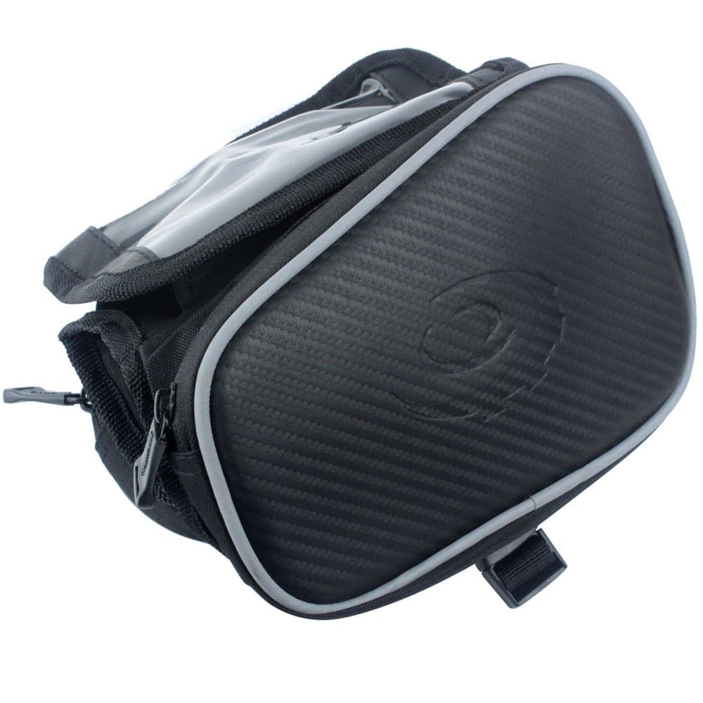 Youcool Roswheel Cycling Frame Pannier Bike Bicycle Double Side Top Tube Bag Saddle Bag with Mobile Phone Pouch for up to 5-inch Mobile Phone iPhone 5S 5 4S Samsung Galaxy S3 S4 (Double Side Tube Bag)