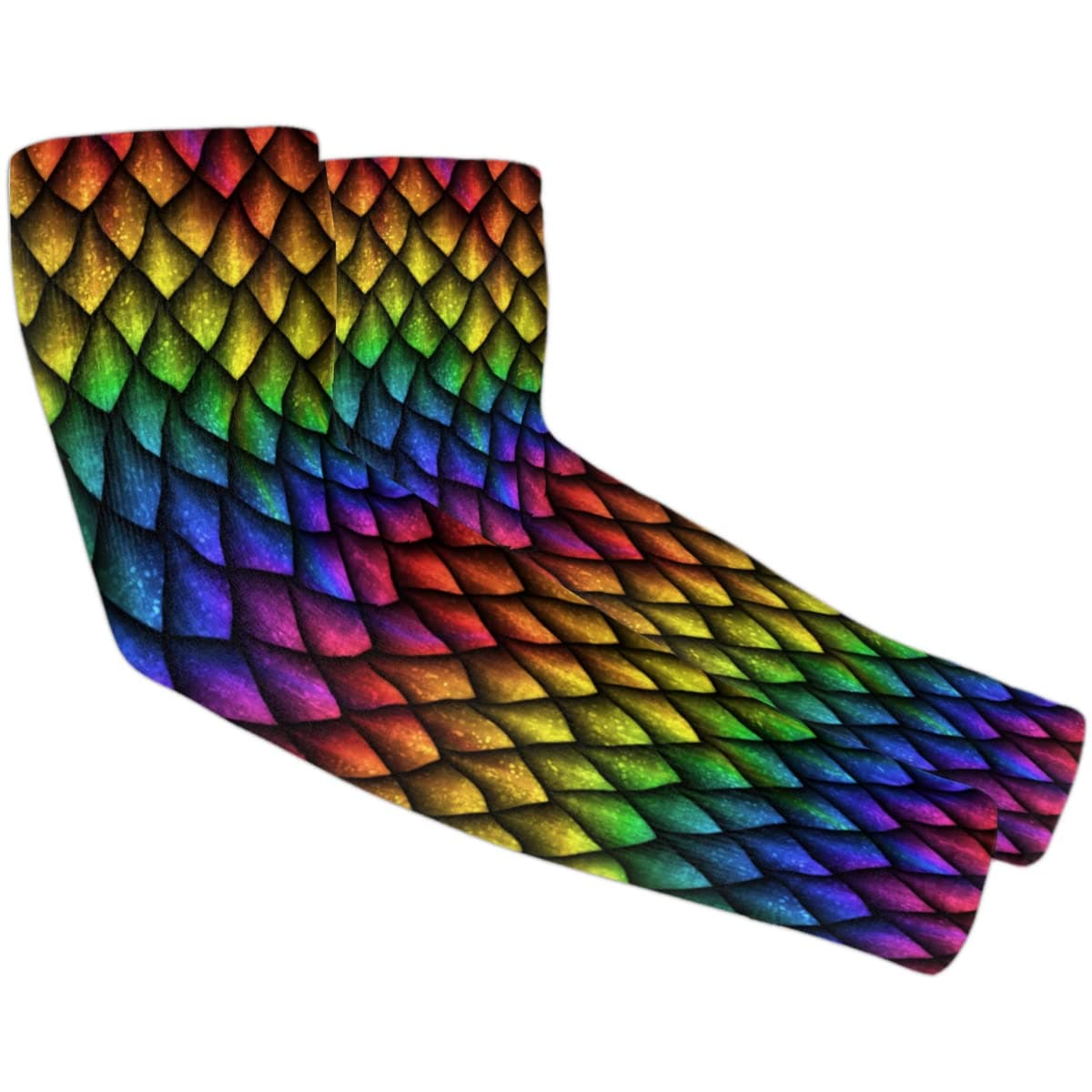 Arm Sleeves for Men Women, Animals Dragons Skin Quama UV Sun Protection, Golf Sleeves, Tattoo Cover Sleeve, Compression Cooling Ice Silk Sleeves for Cycling Running Outdoor Sport