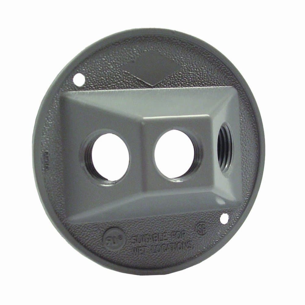 Hubbell-Bell 5197-0 Round Lampholder Cover Gray