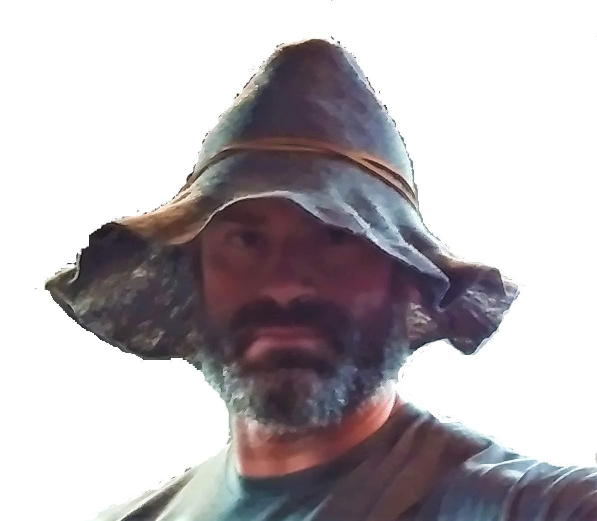 Pointed Top Gray Felt Hillbilly Floppy Hat