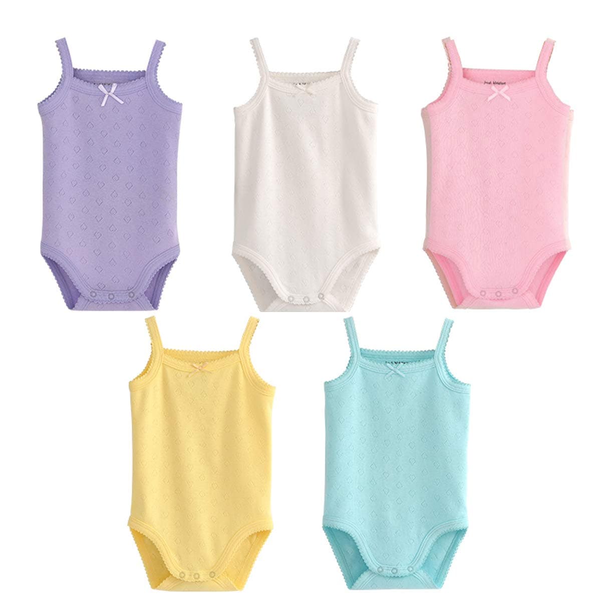 Baby Girls Clothes Sleeveless Tank Top Onsies Cotton Baby Bodysuit Pack of Toddler Summer Clothing