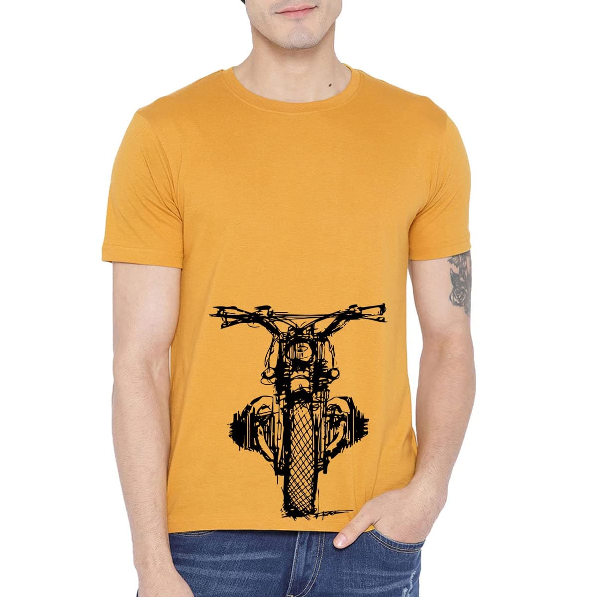 WILDSTARetro Motorcycle Printed T Shirt for Men Rider tshirt | Biker T-Shirt | 100% Cotton T Shirt
