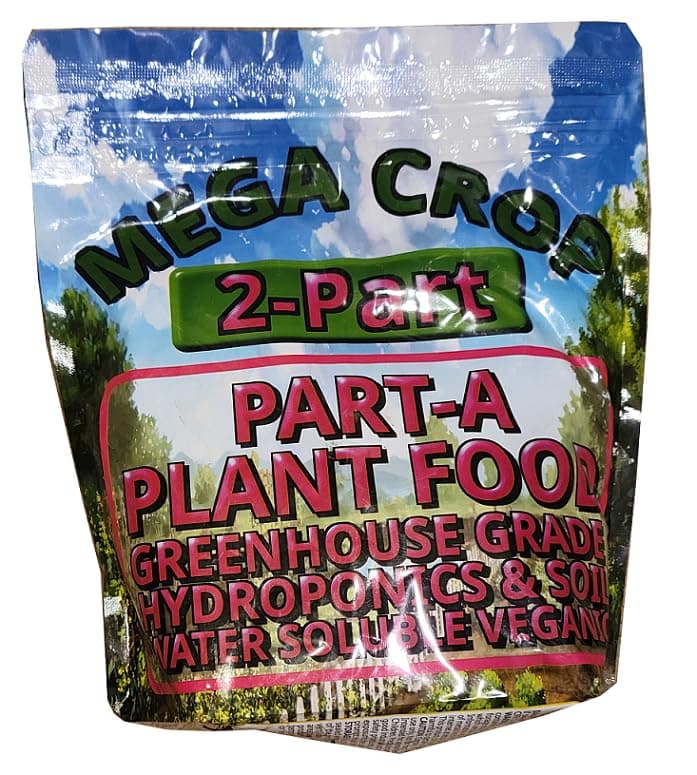 Mega Crop 2-Part A Hydroponic and Soil Base Nutrient Fertilizer for Plants with Organics NPK compatible Jacks 5-12-26