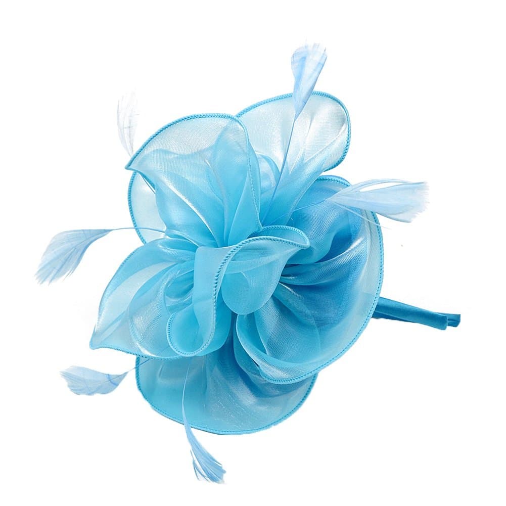 Song QingWomen's Fascinator Feather Flower Derby Hat Tea Party Cocktail Wedding Headdress Hair Hoop