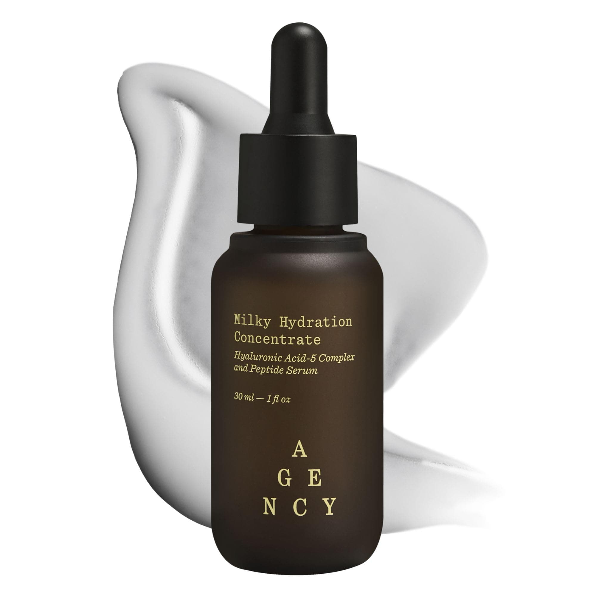 Milky Hydration Concentrate, Anti-Aging Hydrating Face Serum, Hyaluronic Acid-5 Complex and Peptides, Visibly Plumps and Smooths Skin, Agency by Curology, 1 fl oz