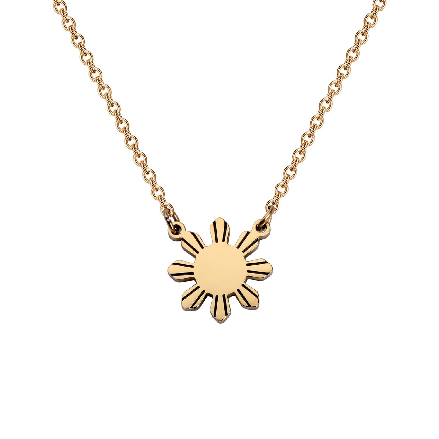 MYOSPARK Philippines Sun Necklace - Star Necklace Philippine Pride Jewelry Gift For Filipino