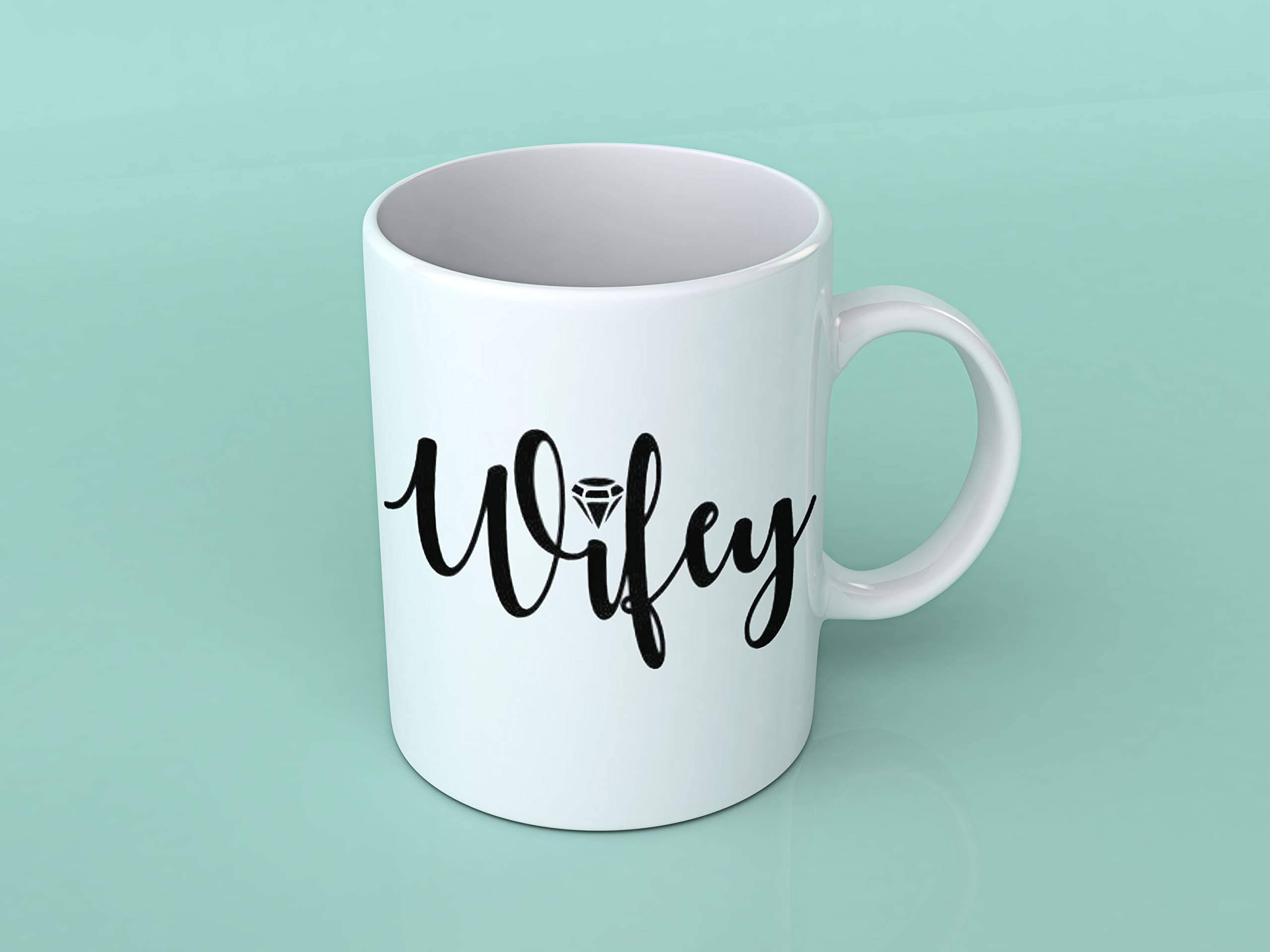 Mug, tea coffee mug, novelty mug, work mug, wifey, wife, his and her matching mugs, bride to be, wedding, wedding planning, gift idea, birthday, valentines, mothers day, funny quote