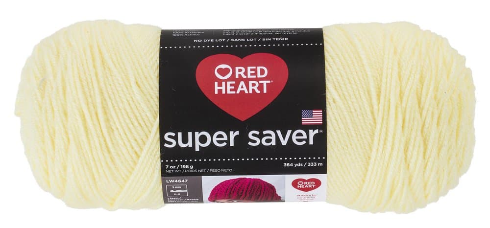 RED HEART Super Saver Yarn, Solid - Pale Yellow