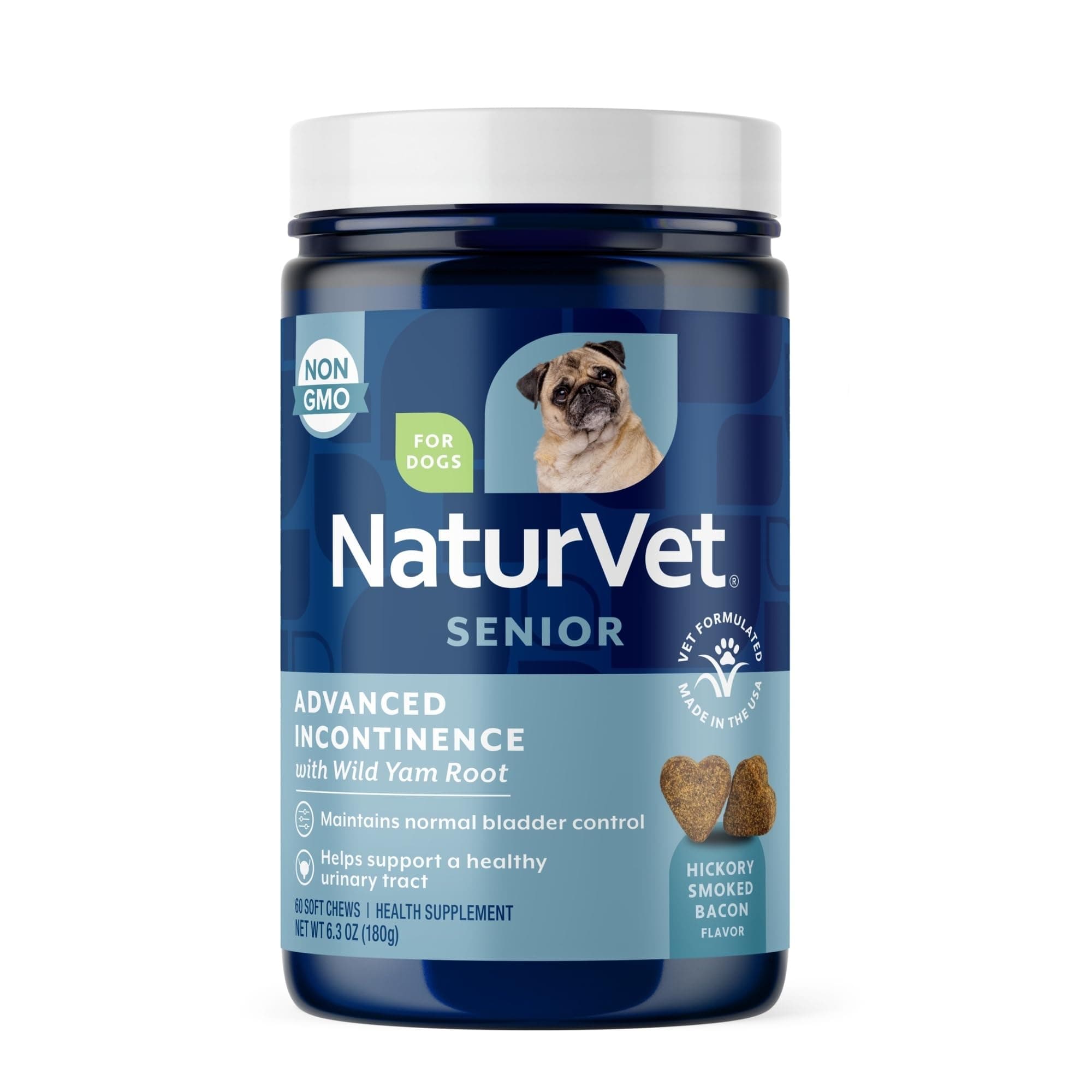 Senior Advanced Incontinence Dog Supplement – Helps Support Dog’s Bladder Control, Normal Urination – Includes Synergistic Blend of Botanicals – 60 Ct. Soft Chews