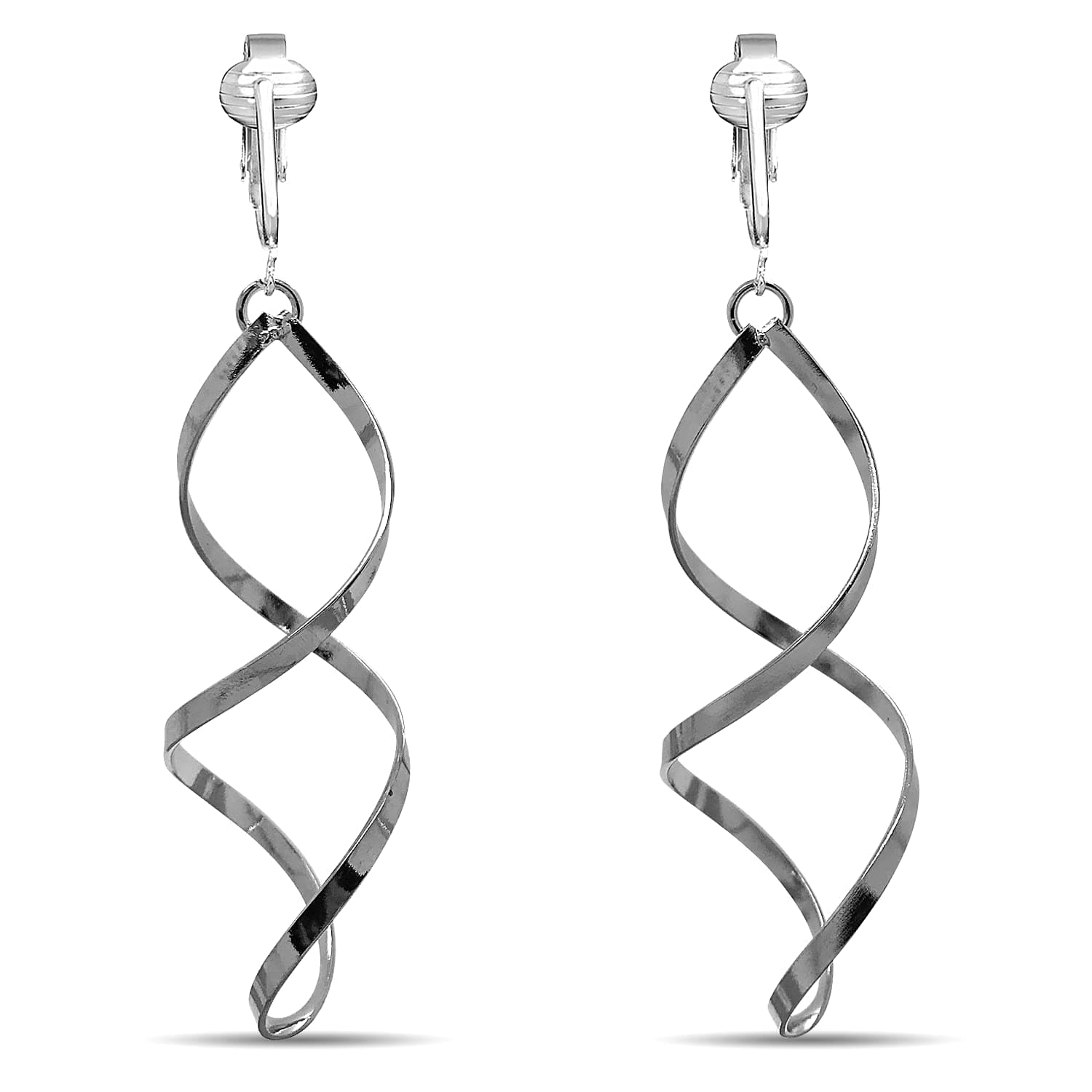 Clay Roses & Plumeria, Dangling Multi-leaves, Victorian Filigree Wood, Rhinestone & Glass Butterflies, Fabric Flower Hoops, Clip-on Earrings for Women…