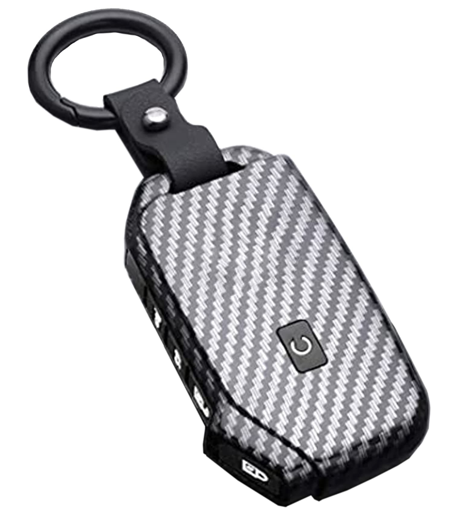Key Fob Cover Case for Kia Ceed Cerato Forte NIRO Seltos Sorento Soul Sportage K5 5 Buttons Keyless Entry Remote Case Holder ABS Carbon Fiber Pattern (5 Buttons, Black)