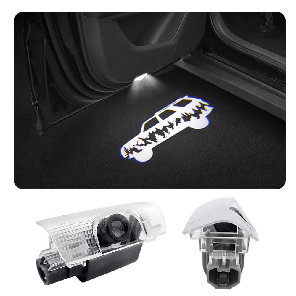 akarin 2 PCS LED Car Door Logo Lights Compatible for 4Runner 2010-present Courtesy Projector Laser Welcome Light Puddle Lamp Car Accessories (4Runner Black)