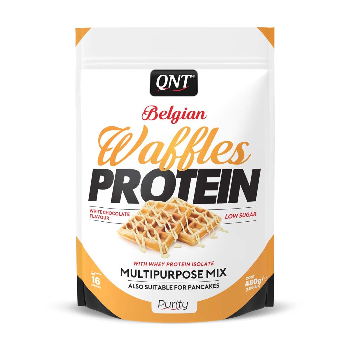 Qnt Belgian Waffles Protein, White Chocolate, 0.48 kg