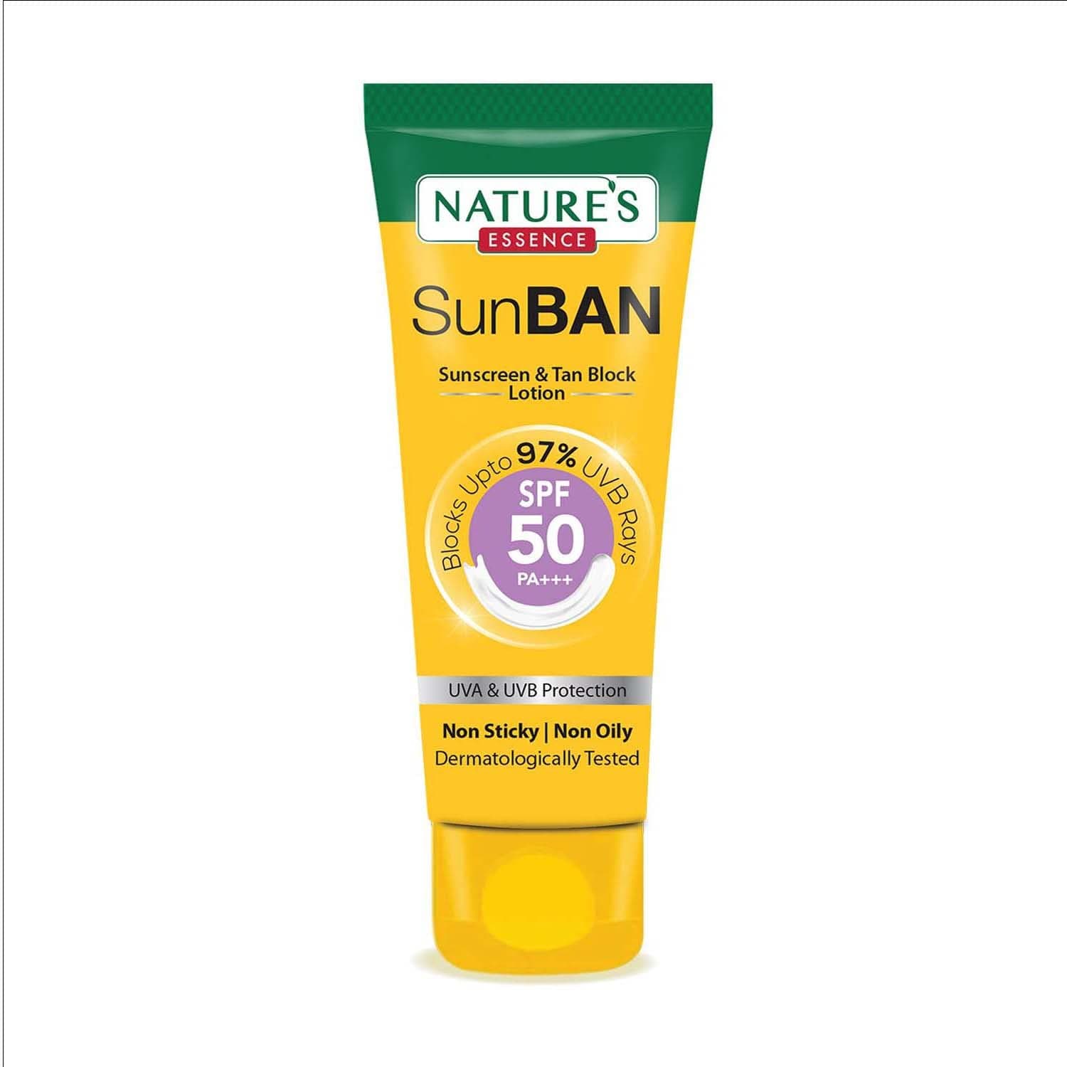 NATURES ESSENCE Sunban Spf 50 Pa+++ Sunscreen & Tan Block Lotion, 30Ml