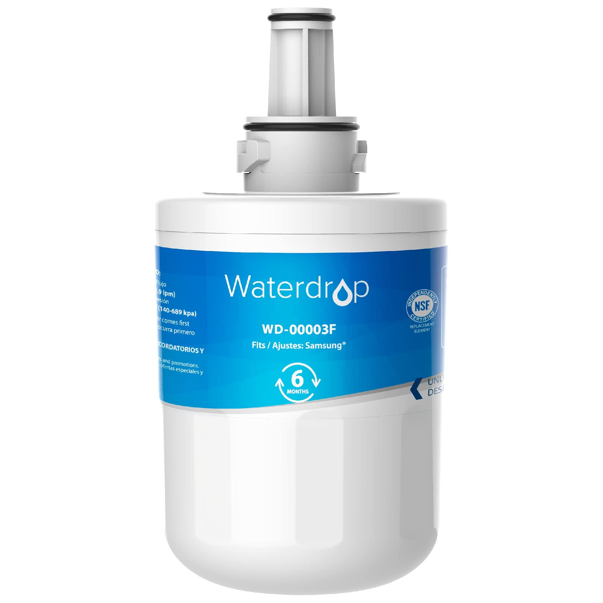 Waterdrop DA29-00003F Fridge Water Filter, Compatible with Samsung Aqua Pure Plus DA29-00003F, HAFIN1, DA29-00003A, DA29-00003B, DA29-00003A-B, DA61-00159A, DA97-06317A (1)