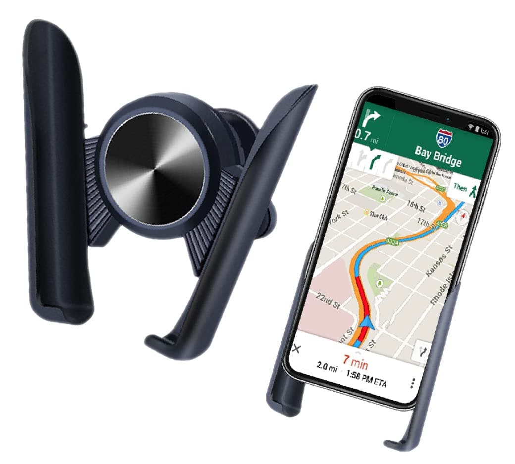 Car Phone Holder Mount for Car Air Vent / Dashboard, Slide in One Hand Operation Design, Universal Car Phone Holder for iPhone, Samsung, Moto, Huawei, Nokia, LG, Smartphones