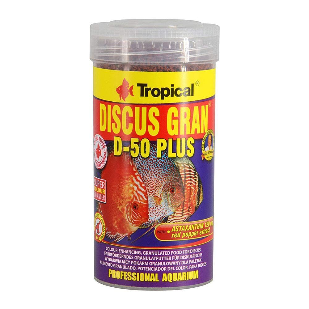 Tropical FUAUFAS Discus Gran D-50 Plus Sinking Granules, 250 Ml, Fish, Seafood, Adult